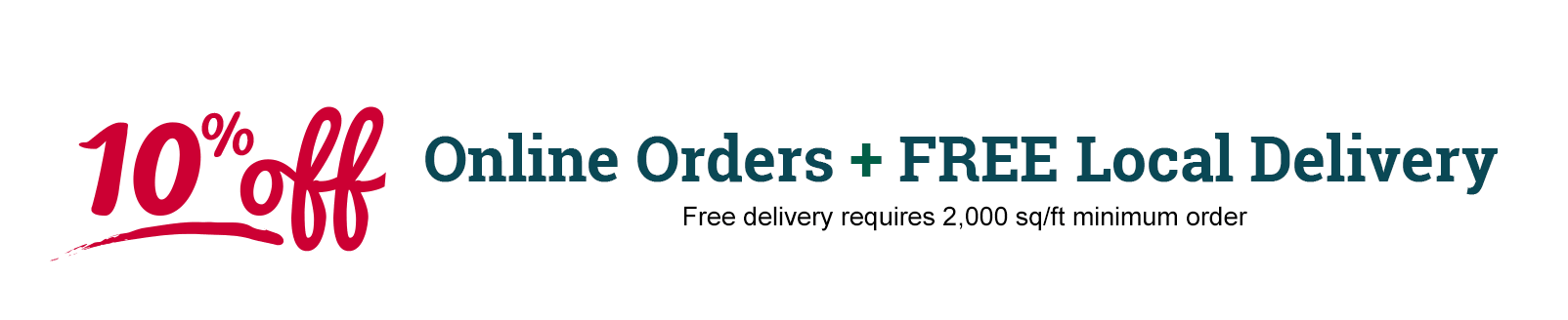 10% Off Online Orders + FREE Delivery